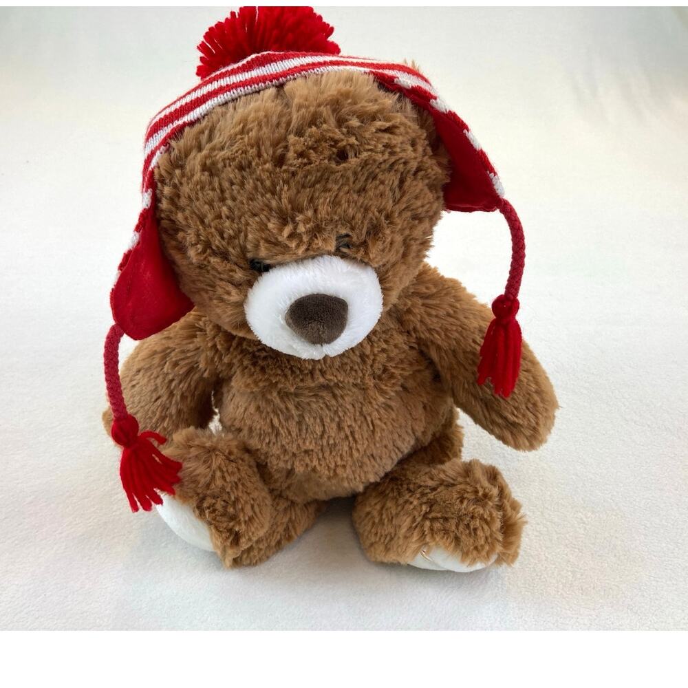 Gund Bear Plush Lovey Amazon Eighth Edition Holiday Hat NWT